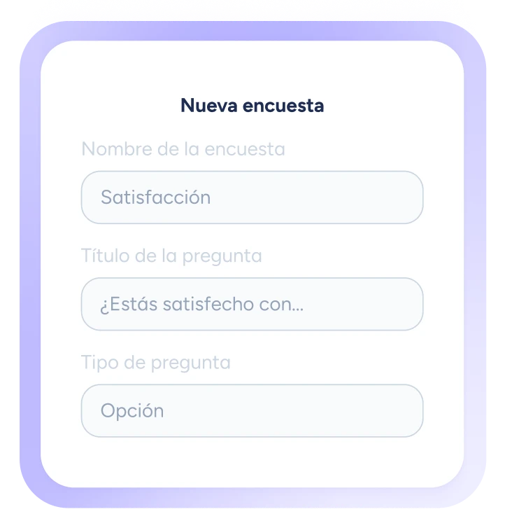 Crea encuestas personalizadas